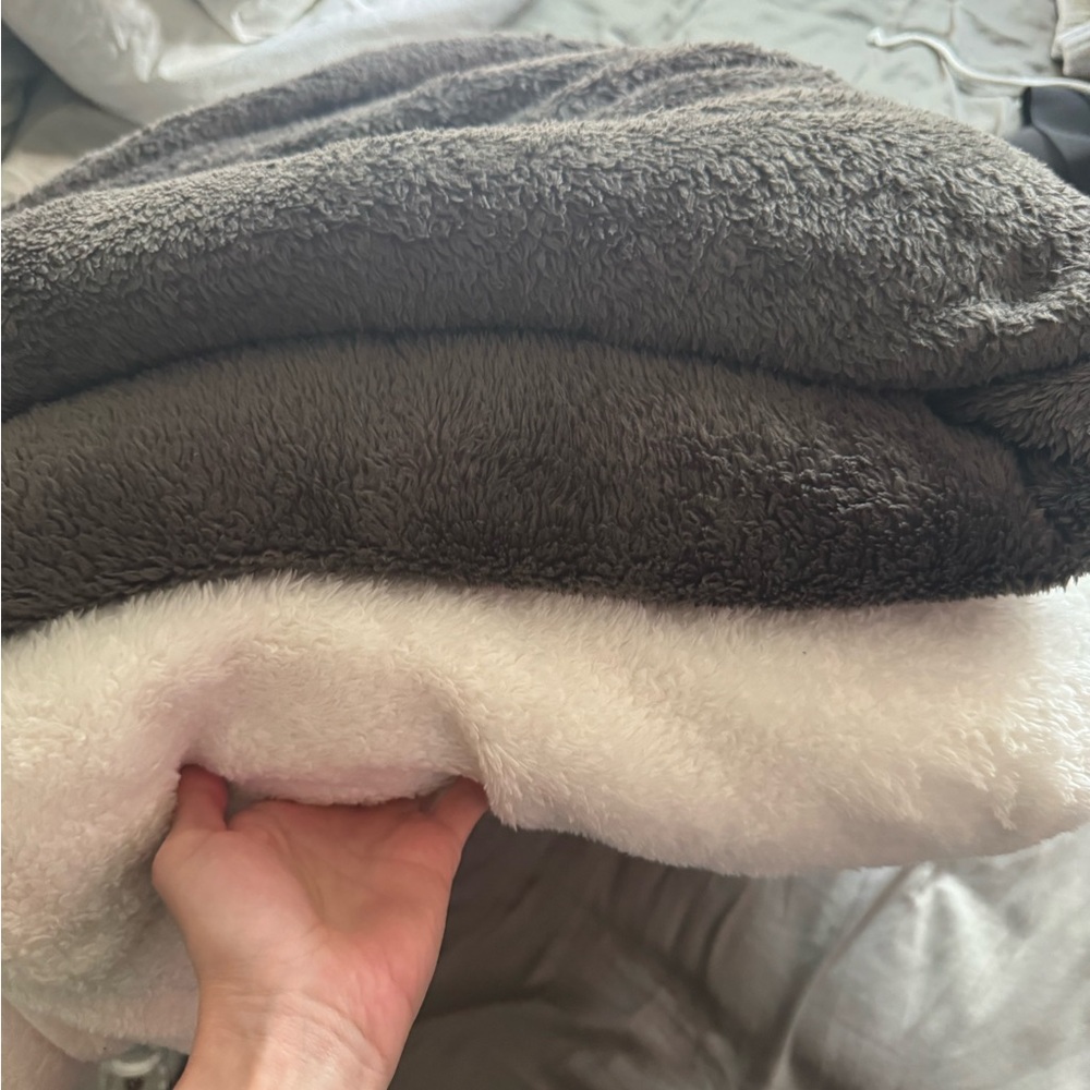 2 threshold target micro plush blankets
